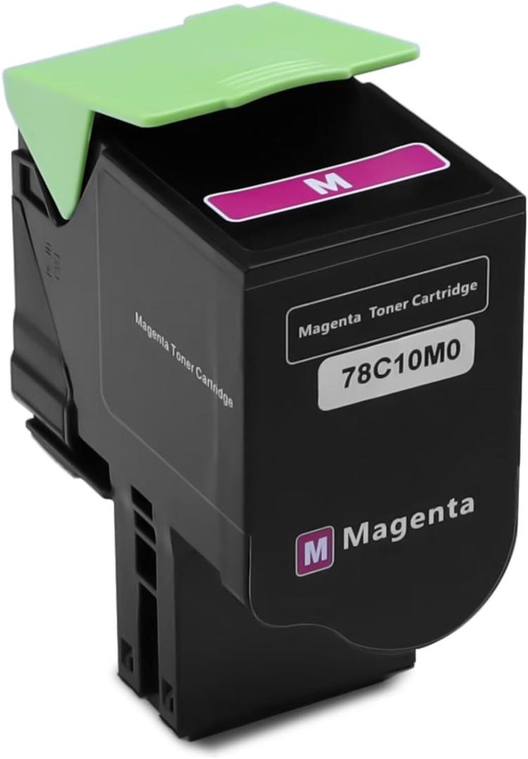 78C10M0 Toner Cartridge Magenta Compatible with lexmark CS421 CX421 CS421dn CS521 CX521 CS521dn CS522 CX522 CS522de CS622 CX622 CS622de CX622ade CX625 CX625de CX625adhe Printer, 1400 Page Yield