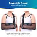 Mesh Arm Shoulder Sling Medical Shoulder Immobilizer for Shoulder Injury Torn Rotator Cuff, Breathable Arm Brace for Shower, Right Left Arm Stabilizes Elbow Arm Wrist Injury for Men Women (Black)