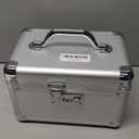 Large Lock Box - Security Combination Lock Box, Locking Storage Case for Personal Items and Medicine, Childproof Lockable Lockbox for Home/Office/School, 10.2x6.8x6.9 Inch, Silver (Small)