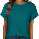 ANRABESS Womens Sleeveless High Neck Tank Tops Fashion Summer Casual Basic Slim Fit Ribbed Racerback Top Shirt Clothes, Teal Large