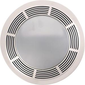 Broan-NuTone 750 Round Fan and Light Combo for Bathroom and Home, White Grille with Glass Lens, 100-Watts, 3.5 Sones, 100 CFM