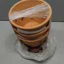 Jucoan 3 Pack 6 Inch Terracotta Orchid Pots with Holes and Saucers, Small Clay Flower Pots Terra Cotta Orchid Planter Pot for Repotting