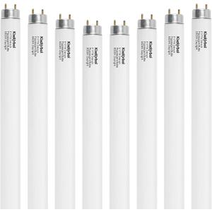 8 Pack 24 Inch F17T8/DL Fluorescent Light Bulb, T8 17 Watt, 6500K Daylight, T8 2FT Fluorescent Replacement Tube, G13 Medium Bi-Pin Base