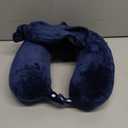 Pure Memory Foam Travel Pillow Set for Adults - Comfortable & Removable Machine Washable Cover, Neck Support Pillow Airplane Travel Kit with Eye Mask for Portable Plane Accessories -Dark Blue