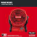 CRAFTSMAN 20V MAX* Cordless Fan, Tool Only (CMCE001B), Red, 12.1 x 9.3 x 13.5 inches