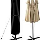 POYEE Umbrella Cover, 420D Waterproof Outdoor Patio Umbrella Cover for 7ft to 9ft Market Umbrella, Black