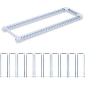 10-Pack T8 U Bend LED Tube Light 2FT 24W (60W Equivalent) U Shaped Bulb 6000K Daylight White 2640lm for Fluorescent Replacement, Dual-End Powered