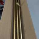 Heavy Duty Double Curtain Rods, 1 1/8IN Diameter Nonadjustable Dual Window Rods 132IN/11FT Length with Luxury Adjustable Brackets, Warm Gold