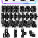 mxuteuk 25pcs 1/4 inch OD Quick Connect Air Hose Fittings 1/4 inch Quick Release Pneumatic Push to Connect Fittings Air Line Fittings for 1/4 inch Tube