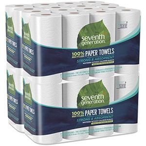 Seventh Generation 100% Recycled Paper Towels, 2-ply, 8 Count, Pack 1