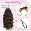 Gowit Pre Looped Deep Wave Crochet Hair 12 Inch 7 Packs Short Curly Mixed Brown Pre Twisted Ocean Wave Deep Twist Crochet Braids Synthetic Braiding Hair for Black Women