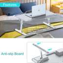 KLEAR Laptop Bed Desk with Adjustable Heights and Angles, Upgraded-Sturdy Foldable Laptop Lap Desk for Bed/Sofa/Couch/Floor, Lap Tablet Desk (NO Drawer, Grey)