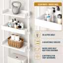 ALLZONE Tension Over The Toilet Storage Cabinet, No-Drill, Fits 92-116 in., 4-Tier