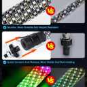 2 Pack 0.5FT Fat Whip Lights, LED Whips with App & Remote Control, Spiral RGB Chasing Lighted Whips with Rocker Switch, Whip Lights for Side by Side SXS UTV ATV RZRCan-Am X3 Off-Road