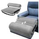 Recliner Leg Rest Cushion, Adjustable Wedge & Semi-Cylinder Foot Pillow with Straps, Removable Foot Rest Extender to Elevate Legs & Foot, Comfort Support Pad for Recliner Chairs Couch, Grey
