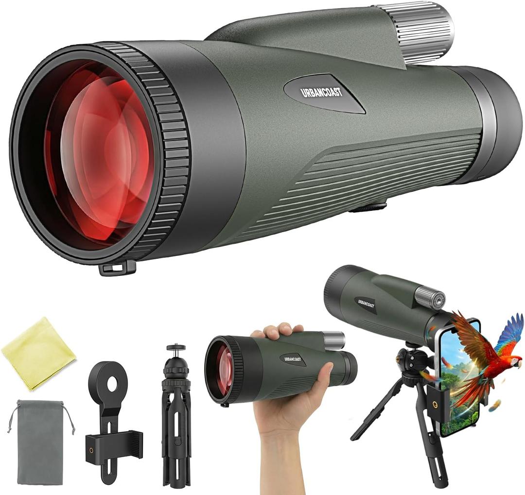 15x65 Monoculars for Adults High Powered - Monocular Telescope with Phone Adapter & Tripod - Super Bright Waterproof Monocular with BAK4 Prism & FMC Lens - Monoculars for Bird Watching Travel Hiking