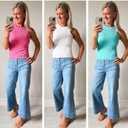 luvamia Wide Leg Jeans for Women Trendy High Waisted Flare Jeans Cropped Denim Pants Stretchy Baggy with Patch Pockets (XXL)