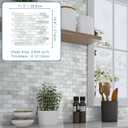 10-Sheet Subway Peel and Stick Backsplash Tile, 11.3" x 10.8" Emerald Green Stone Composite Marble Looks Self Adhesive Waterproof Wall Tile, Stick on Tiles for Kitchen Bathroom Shower Fireplace