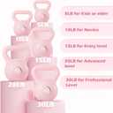 KHTO Kettlebells Fitness Exercise-Pink Strength Training Kettlebell Sets,Dumbbell Weights for Home Gym Equipment
