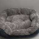 INVENHO Dog Bed Medium Size, Orthopedic Warming Soft Calming Sleeping Puppy Bed Durable Pet Bed with Anti-Slip Bottom M(30"x24"x9") (Dark Grey)