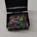 Sloosh Diving Gems Pool Toys, 16 Big Colorful Diamond with Pirate Treasure Chest,Swim Dive Toy for Kids Underwater Gemstone Swimming Training Gift Water Pool Games(Gold)