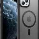 for iPhone 11 Pro Max Case, Compatible with Magsafe, Anti-Yellowing, Military-Grade Protection, Shockproof Slim Magnetic Phone Case Cover, Black
