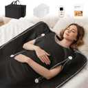 OKYUK Infrared Sauna Blanket for Home, Portable Sauna Blanket with 104F-176F Multi-Stage Heating, 20-60 Mins Timer, 6x2.65 FT, Includes 5 Detox Wraps for Relaxation