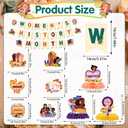 Women's History Month Party Decorations, Womens History Month Banner Hanging Swirls Kit Wall Decor, Mother's Day Honeycomb Centerpieces Table Holiday Decorations Supplies