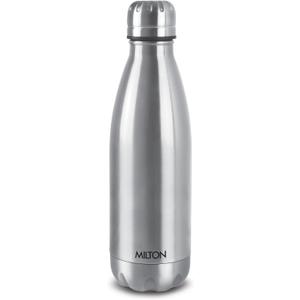 Milton Insulated Water Bottle 1 Liter, Stainless Steel Double Walled Vacuum for 24 Hours Hot and Cold with Cover, Leakproof, BPA Free, Thermosteel Duo-DLX 1000 (34 oz) Silver