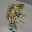Ravinte 15 Pack 4 inch Hole Center Gold Cabinet Handles Kitchen Cabinet Handles Brushed Brass Cabinet Pulls 6-3/8" Overall Length
