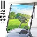 DRIVE UP Club Car Windshield, Golf Cart Windshield Compatible with Club Car 2004-Up Precedent, Onward, Tempo Golf Carts, Foldable Windshield Impact Resistant and UV Protection, Clear/Tintd