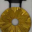 Minimalist Round Statue Above Cabinet Decor Kitchen, Modern Decorative Sculpture Home Decorations for Living Room Coffee Table, Office Decor Items, Center Pieces Decoration (Gold)