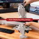 Controller Holder for Xbox/PS/Switch Monument Marble-Style Eagle Stand, Auto-Spreading Wings, Dual Placement, Scratch-Free Curved Tail Design