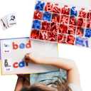 Magnetic Foam Letters for Kids - Classroom Alphabet Letters Kit 284 Pcs with CVC Cards - Montessori ABC Board Magnets