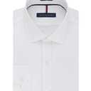 Tommy Hilfiger Men's Dress Shirt Slim Fit Non Iron Solid, White, 16" Neck 34"-35" Sleeve