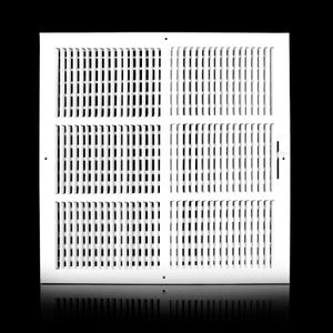 18x18 Vent Register [Duct Opening], Vent Covers for Home Ceiling, Two-Way Ventilation Register, Adjustable Solid Steel Wall Register Vent Cover (18"W x18"H [Duct Opening])