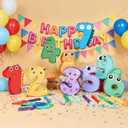 Number 2 Pinata Bundle with a Blindfold and Bat -16 x 11 x 3 Inches, Animal-Themed Pinata Perfect for Boys and Girls Birthday Party Supplies, Yellow-Themed 2nd Birthday Decoration