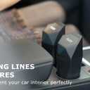 Ginsco Car Trash Can Cup Holder, 2 Pack Mini Trash Can with Lid, Car Accessories for Interior, Leakproof Small Trash Cup for Home with Additional 2 ABS Hooks and 90pcs Trash Bags Black