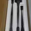 Denique Iron Taper Candle Holder Set of 3, Black Candlestick Holders Decorative Candle Stand, Tapered Candle Holders Tall Set for Wedding, Dining Table, Home Decoration (Black)