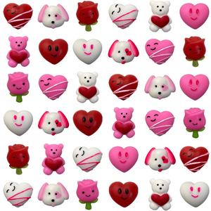 Jofan 36 PCS Valentines Day Mochi Squishy Toys Squishies for Kids School Class Classroom Valentines Day Cards Gifts Prizes Party Favors