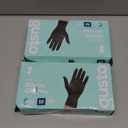 Comfy Package Black Nitrile HEAVY DUTY 6 Mil. Chemical Resistance, Latex & Powder Free, Textured Fingertips Disposable Gloves (Medium)