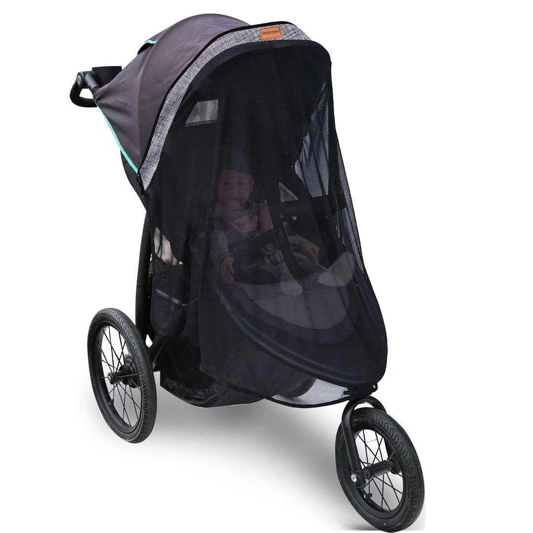 Stroller Sun Shade - Universal Stroller Sun Shade for Travel Strollers, Jogging Strollers; Baby and Toddler Travel Essential; Safely Blocks Up to 97% of UV, Easy to Install