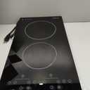 2 Burner Electric Cooktop, 110v Electric Stove with Plug, 12 Inch Countertop & Built-In Portable Electric Stove, 9 Levels of Power, 2000W, Touch Control, Safety Lock, Timer, Pause Function, Karienvir