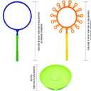 Giant Bubble Wand Set for Kids and Adults with Concentrated Refill, Fun Outdoor and Indoor Activity for Girls, Boys, Toddlers and Children to Enjoy