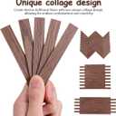 2 x DOITOOL Doll House Floor 40 Pcs Peel and Stick Miniature Vinyl Plank Flooring Tiles 1 12 Scale Self Adhesive Dollhouse Floorboard for Doll House Decorations and Accessories