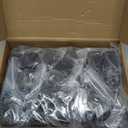 Funrous 48 Pack Iron Baluster Shoes Stair Flat Shoe with Screw for 1/2 Inch, Square Iron Balusters Wrought Spindles for Staircase Slant Shoes with Screw, Satin Black