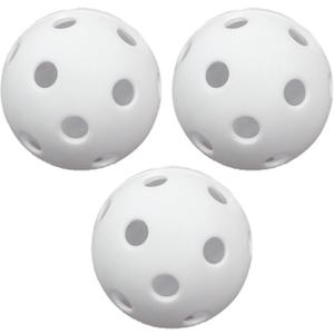 Champion Sports Plastic Golf Balls for Golf Practice, 4 Pack, White, Durable, Hollow Golf Ball Set, Lightweight Golf Ball with Limited Flight, Premium Golf Equipment, White/Pink