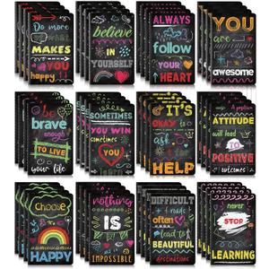 Outus 48 Pieces Mini Inspirational Notepads Motivational Small Pocket Journal Notebook Inspiring Note Pads Gift for School Office Travel Coworkers Supplies, 12 Styles (Positive Style)