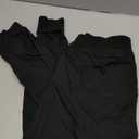 Scrubs for Women Set Nurse Uniform, Mandarin Collar Scrub Top & Jogger Pant, 8 Pockets, Yoga Waistband, 4 Way Stretch (Small, Black)