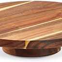 Juvale Round Acacia Wood Cake Stand for Wedding - Wooden Cake Stand for Appetizers and Desserts (12.75 Inches)